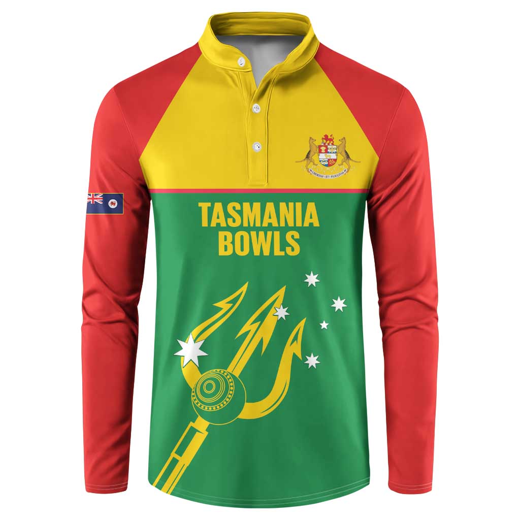 Custom Tasmania Bowls Australia Button Sweatshirt Go Tasmanian Tridents - Aussie Hoodie