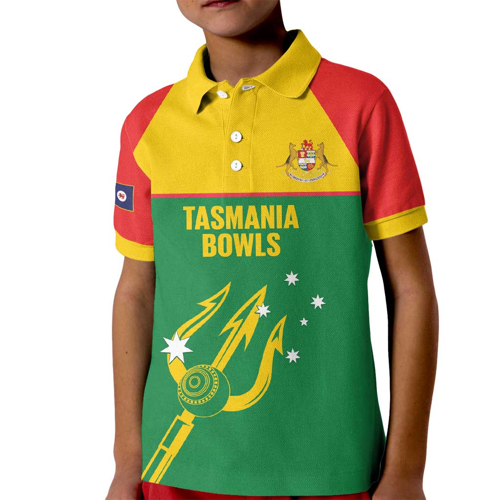 Custom Tasmania Bowls Australia Kid Polo Shirt Go Tasmanian Tridents - Aussie Hoodie