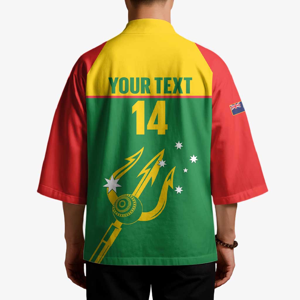 Custom Tasmania Bowls Australia Kimono Go Tasmanian Tridents - Aussie Hoodie