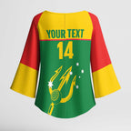 Custom Tasmania Bowls Australia Kimono Sleeve Blouse Go Tasmanian Tridents - Aussie Hoodie