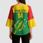 Custom Tasmania Bowls Australia Kimono Sleeve Blouse Go Tasmanian Tridents - Aussie Hoodie