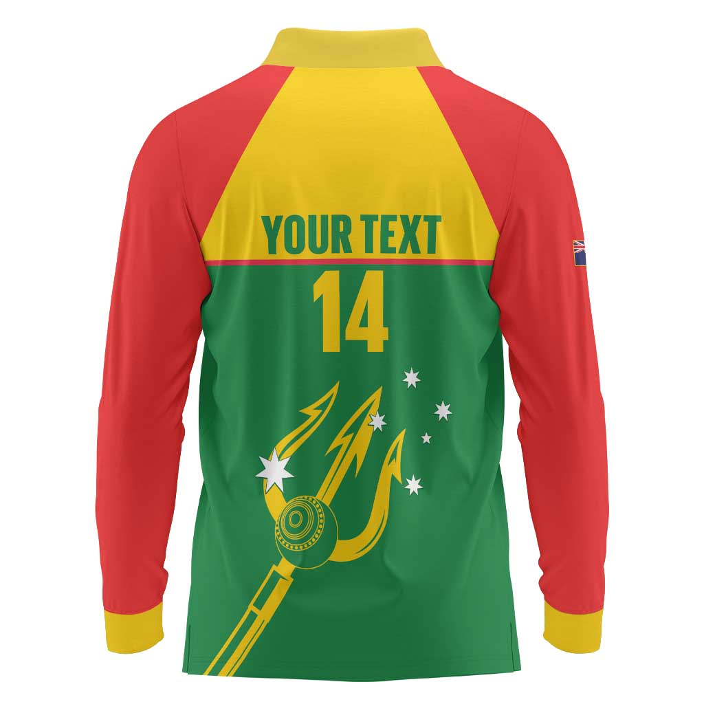 Custom Tasmania Bowls Australia Long Sleeve Polo Shirt Go Tasmanian Tridents - Aussie Hoodie