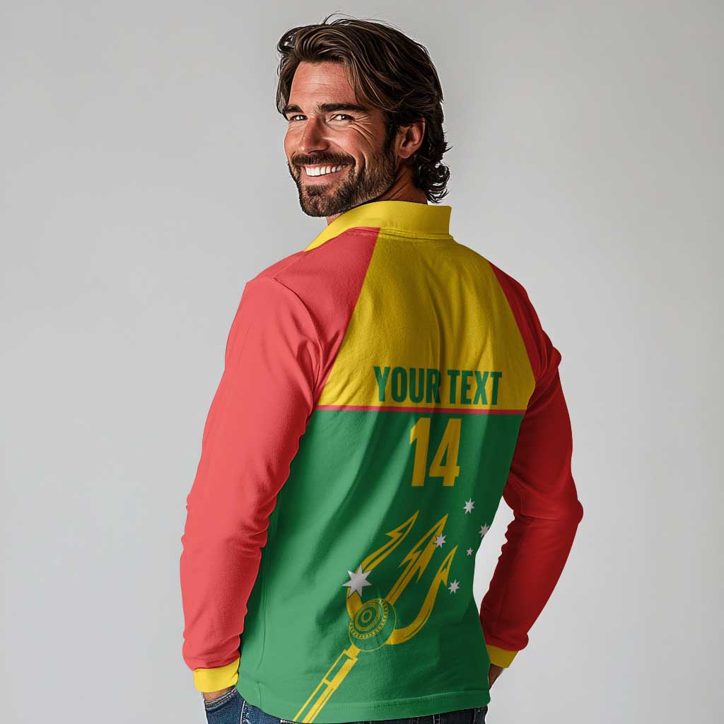 Custom Tasmania Bowls Australia Long Sleeve Polo Shirt Go Tasmanian Tridents - Aussie Hoodie