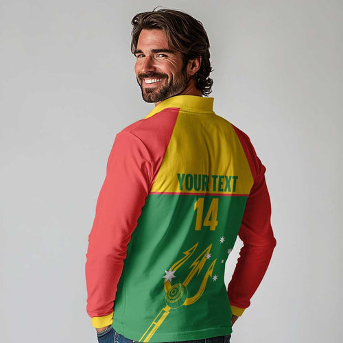 Custom Tasmania Bowls Australia Long Sleeve Polo Shirt Go Tasmanian Tridents - Aussie Hoodie