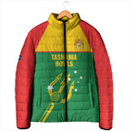 Custom Tasmania Bowls Australia Padded Jacket Go Tasmanian Tridents - Aussie Hoodie