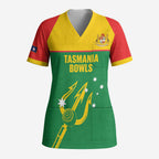 Custom Tasmania Bowls Australia Scrub Top Go Tasmanian Tridents - Aussie Hoodie