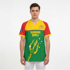 Custom Tasmania Bowls Australia Scrub Top Go Tasmanian Tridents - Aussie Hoodie