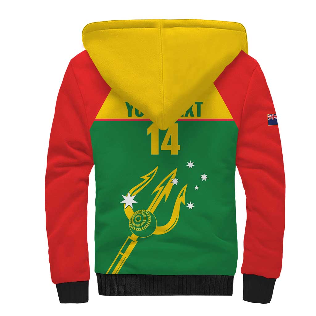 Custom Tasmania Bowls Australia Sherpa Hoodie Go Tasmanian Tridents - Aussie Hoodie