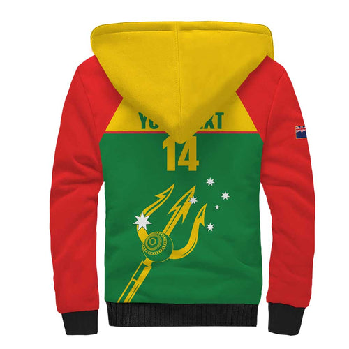 Custom Tasmania Bowls Australia Sherpa Hoodie Go Tasmanian Tridents - Aussie Hoodie