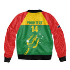 Custom Tasmania Bowls Australia Sleeve Zip Bomber Jacket Go Tasmanian Tridents - Aussie Hoodie