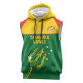 Custom Tasmania Bowls Australia Sleeveless Hoodie Go Tasmanian Tridents - Aussie Hoodie