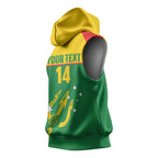 Custom Tasmania Bowls Australia Sleeveless Hoodie Go Tasmanian Tridents - Aussie Hoodie