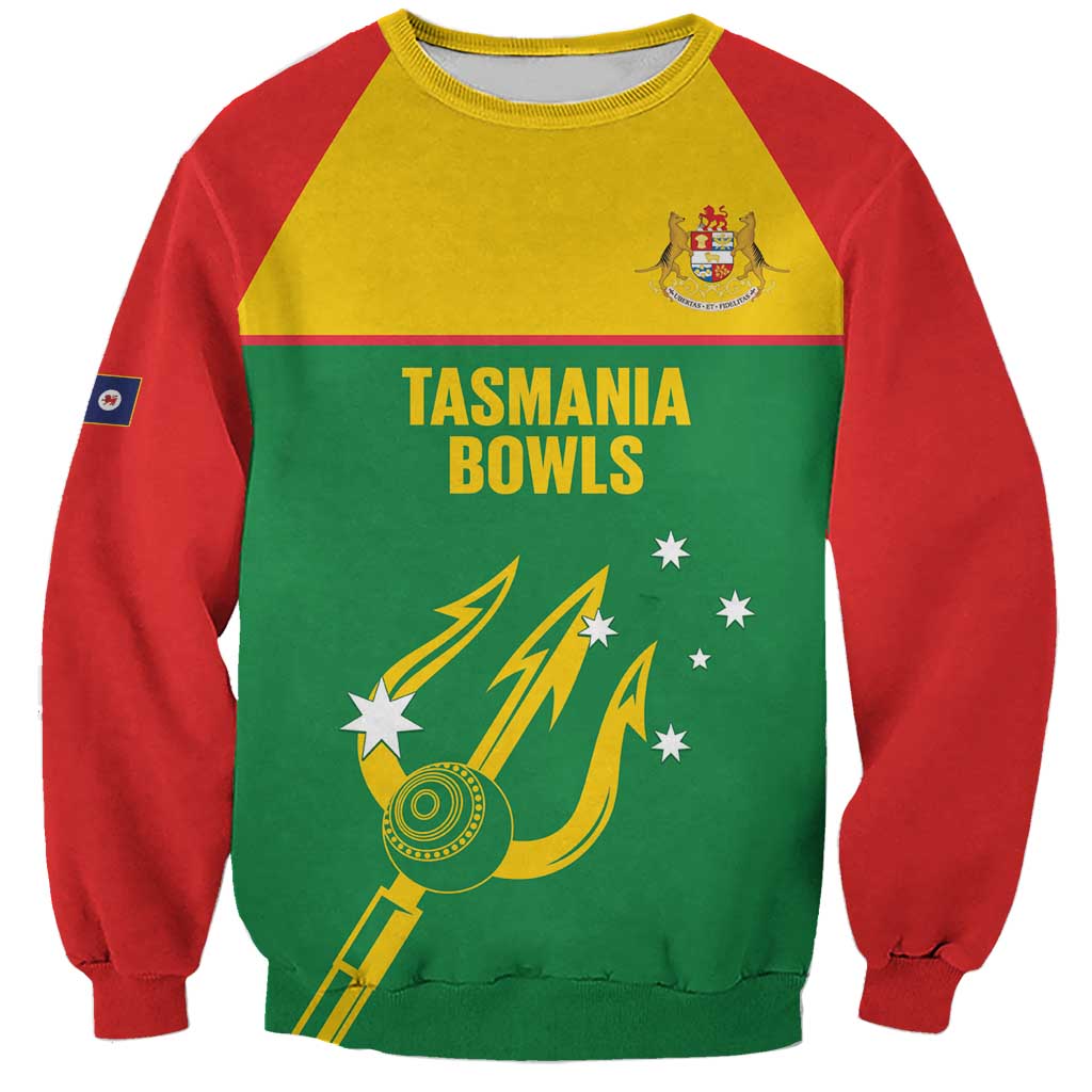 Custom Tasmania Bowls Australia Sweatshirt Go Tasmanian Tridents - Aussie Hoodie