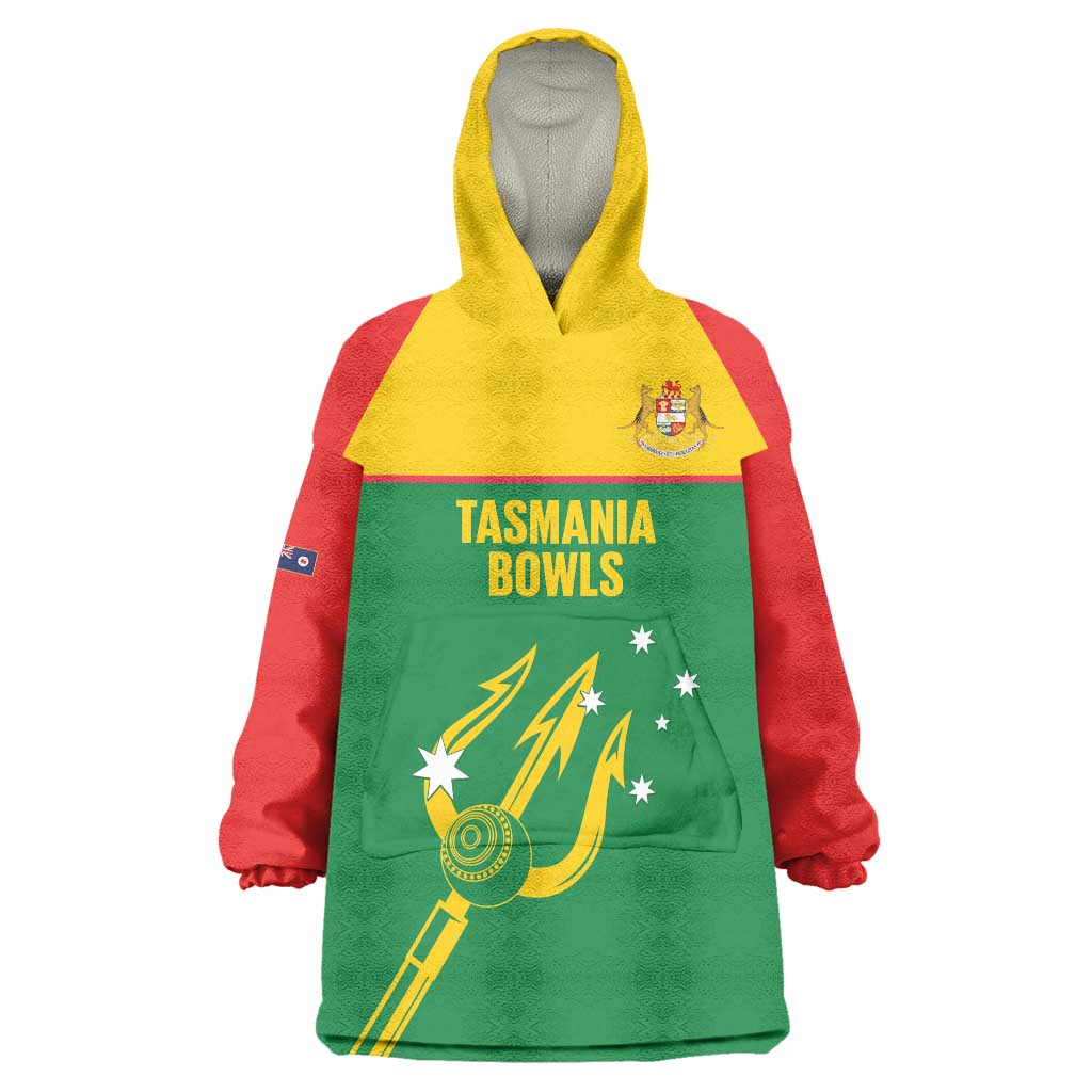Custom Tasmania Bowls Australia Wearable Blanket Hoodie Go Tasmanian Tridents - Aussie Hoodie