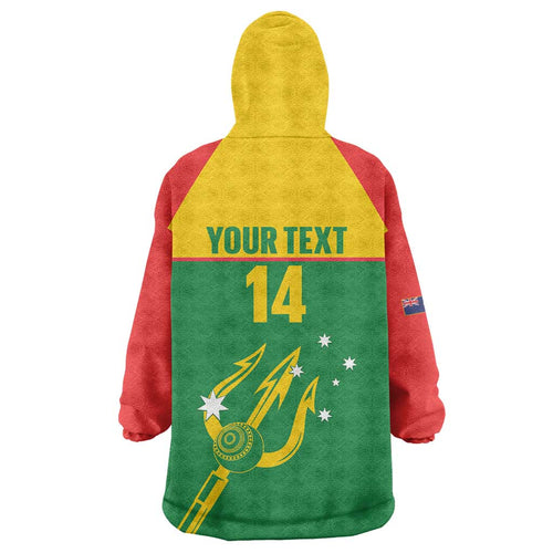 Custom Tasmania Bowls Australia Wearable Blanket Hoodie Go Tasmanian Tridents - Aussie Hoodie