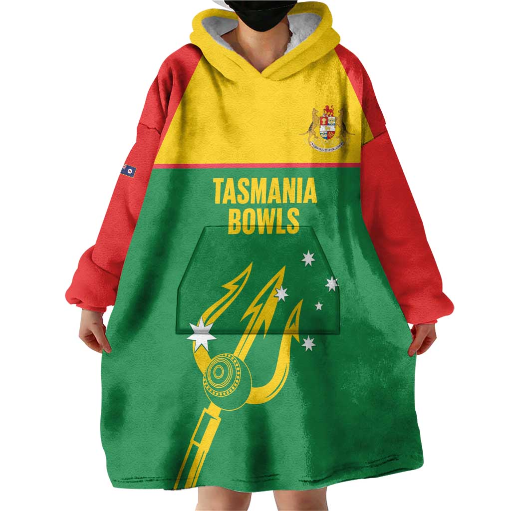 Custom Tasmania Bowls Australia Wearable Blanket Hoodie Go Tasmanian Tridents - Aussie Hoodie