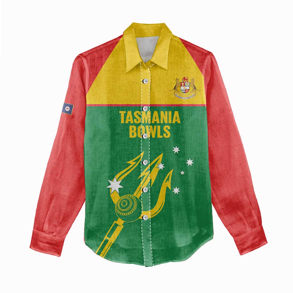 Custom Tasmania Bowls Australia Women Casual Shirt Go Tasmanian Tridents - Aussie Hoodie