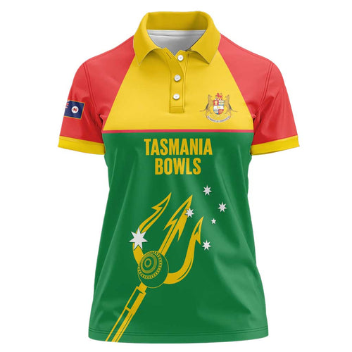 Custom Tasmania Bowls Australia Women Polo Shirt Go Tasmanian Tridents - Aussie Hoodie