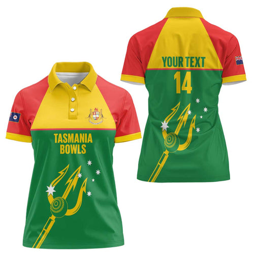 Custom Tasmania Bowls Australia Women Polo Shirt Go Tasmanian Tridents - Aussie Hoodie