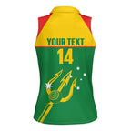 Custom Tasmania Bowls Australia Women Sleeveless Polo Shirt Go Tasmanian Tridents - Aussie Hoodie