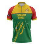 Custom Tasmania Bowls Australia Zipper Polo Shirt Go Tasmanian Tridents - Aussie Hoodie