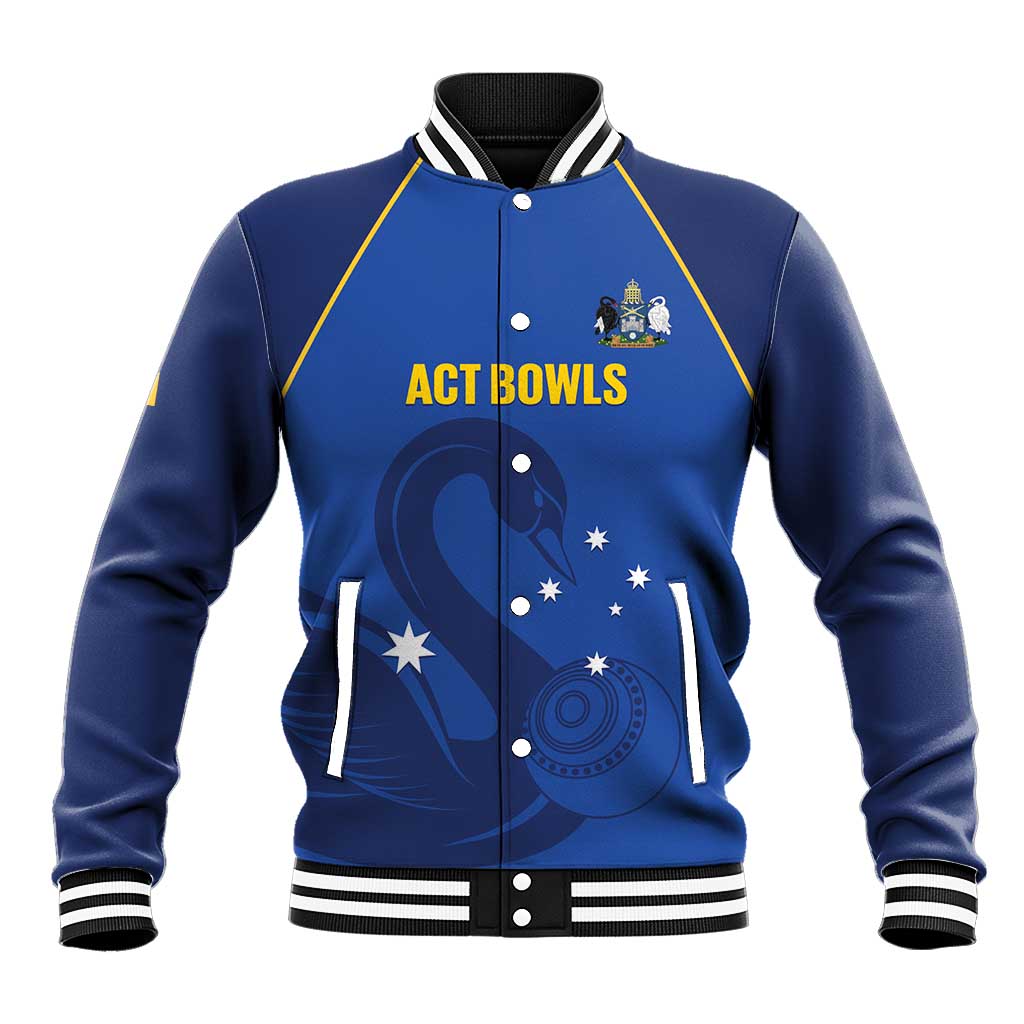 Custom ACT Bowls Australia Baseball Jacket Go Australian Capital Territory Swan - undefined