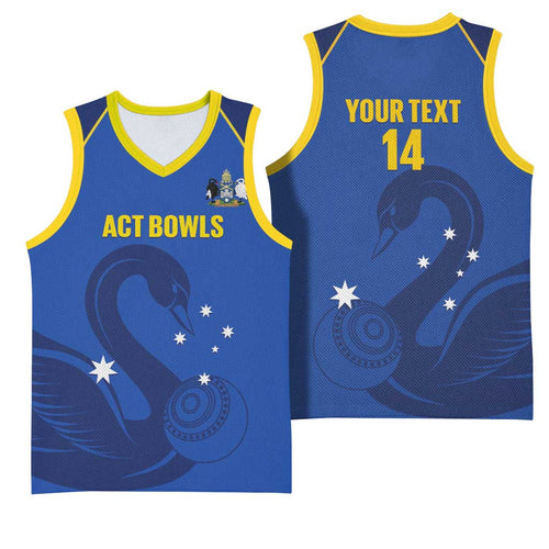 Custom ACT Bowls Australia Basketball Jersey Go Australian Capital Territory Swan - Aussie Hoodie
