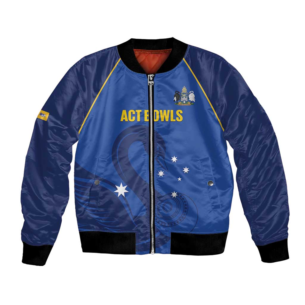 Custom ACT Bowls Australia Bomber Jacket Go Australian Capital Territory Swan - Aussie Hoodie