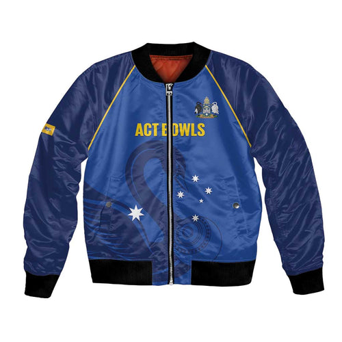 Custom ACT Bowls Australia Bomber Jacket Go Australian Capital Territory Swan - Aussie Hoodie
