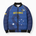 Custom ACT Bowls Australia Bomber Puffer Jacket Go Australian Capital Territory Swan - Aussie Hoodie