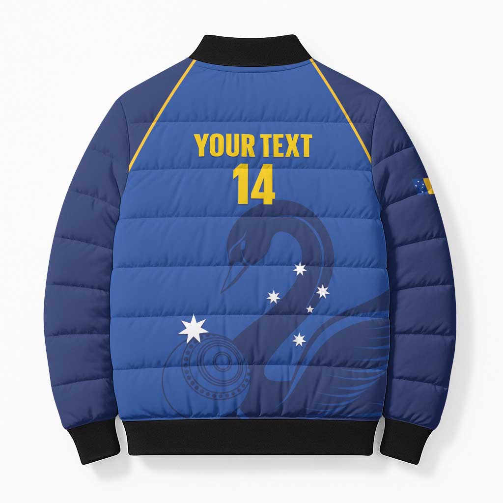 Custom ACT Bowls Australia Bomber Puffer Jacket Go Australian Capital Territory Swan - Aussie Hoodie