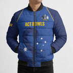 Custom ACT Bowls Australia Bomber Puffer Jacket Go Australian Capital Territory Swan - Aussie Hoodie