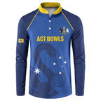 Custom ACT Bowls Australia Button Sweatshirt Go Australian Capital Territory Swan - Aussie Hoodie