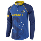 Custom ACT Bowls Australia Button Sweatshirt Go Australian Capital Territory Swan - Aussie Hoodie