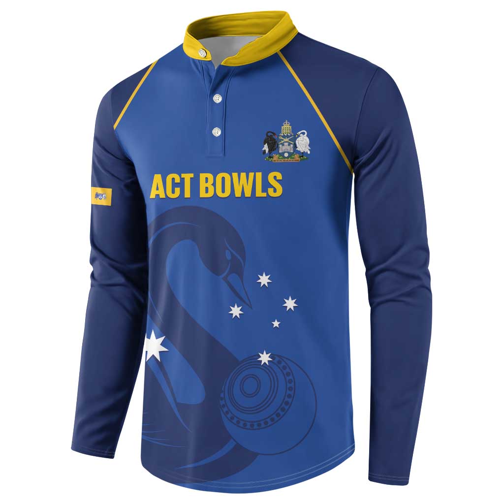 Custom ACT Bowls Australia Button Sweatshirt Go Australian Capital Territory Swan - Aussie Hoodie