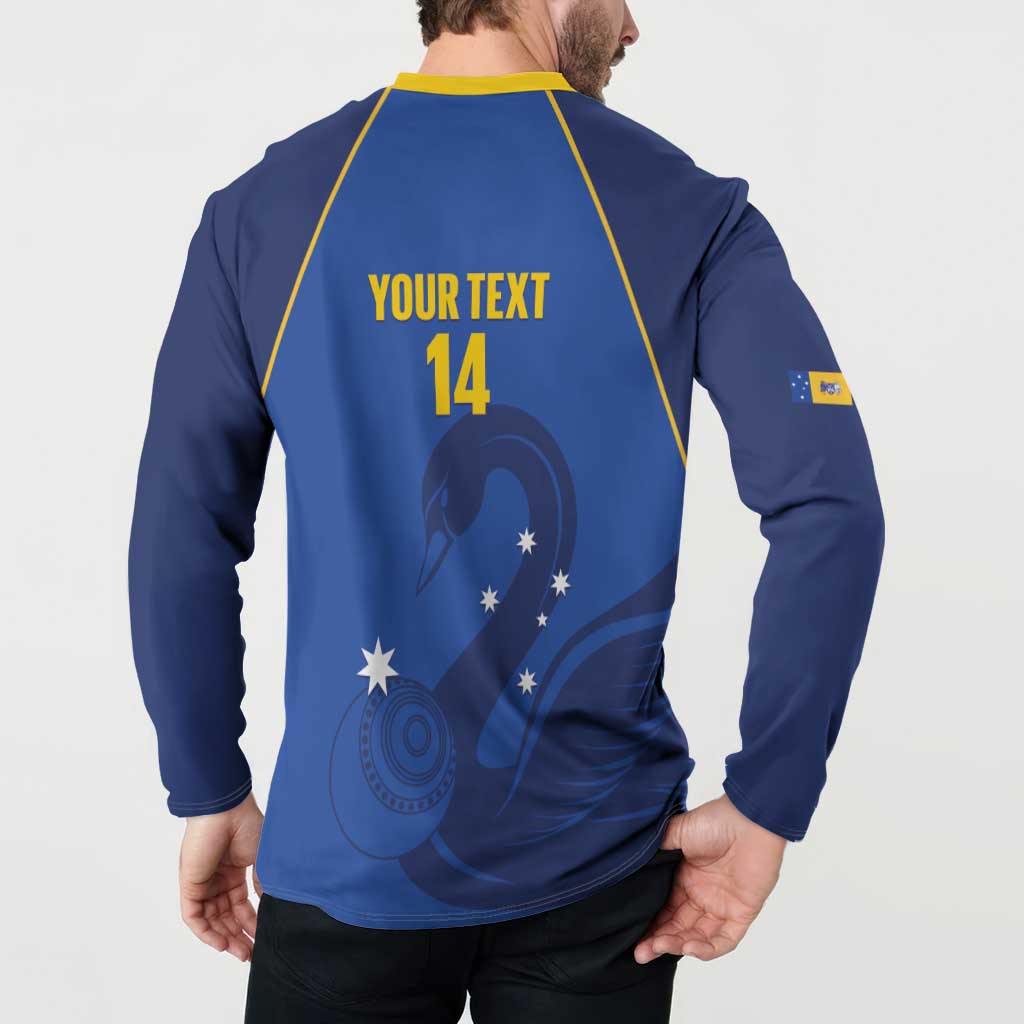 Custom ACT Bowls Australia Button Sweatshirt Go Australian Capital Territory Swan - Aussie Hoodie