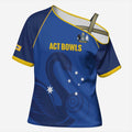 Custom ACT Bowls Australia Cross Shoulder Shirt Go Australian Capital Territory Swan - Aussie Hoodie