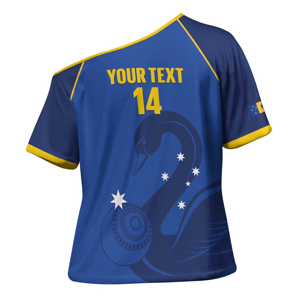 Custom ACT Bowls Australia Cross Shoulder Shirt Go Australian Capital Territory Swan - Aussie Hoodie