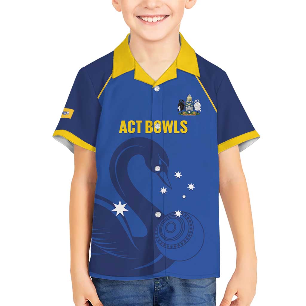 Custom ACT Bowls Australia Kid Hawaiian Shirt Go Australian Capital Territory Swan - Aussie Hoodie