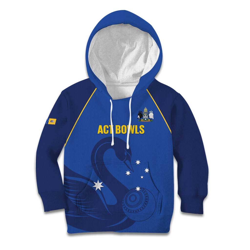 Custom ACT Bowls Australia Kid Hoodie Go Australian Capital Territory Swan - Aussie Hoodie