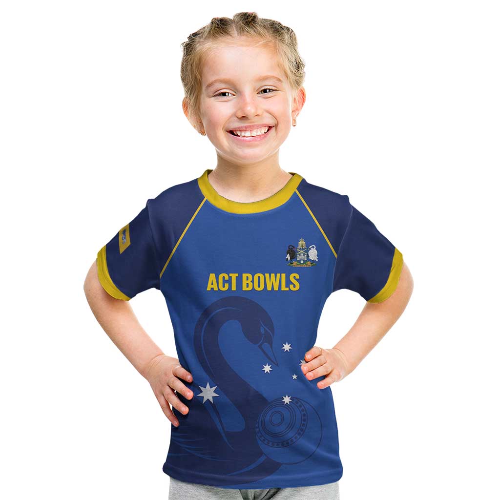Custom ACT Bowls Australia Kid T Shirt Go Australian Capital Territory Swan - Aussie Hoodie
