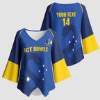 Custom ACT Bowls Australia Kimono Sleeve Blouse Go Australian Capital Territory Swan - Aussie Hoodie