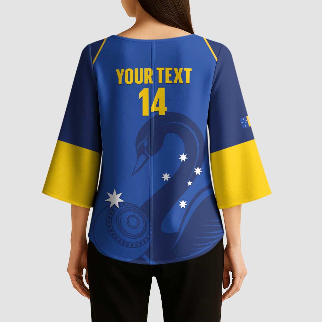 Custom ACT Bowls Australia Kimono Sleeve Blouse Go Australian Capital Territory Swan - Aussie Hoodie