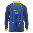 Custom ACT Bowls Australia Long Sleeve Polo Shirt Go Australian Capital Territory Swan - Aussie Hoodie