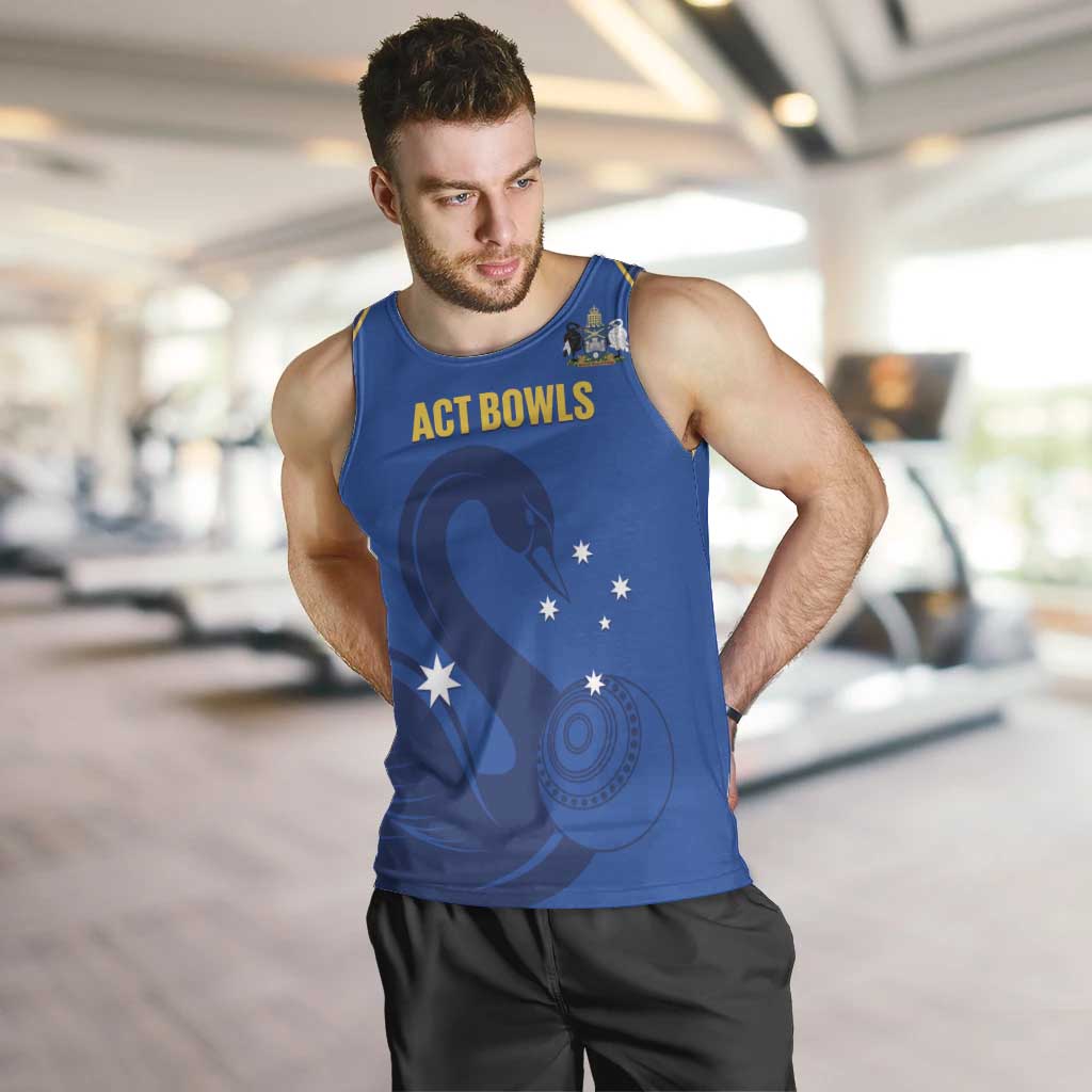 Custom ACT Bowls Australia Men Tank Top Go Australian Capital Territory Swan - Aussie Hoodie
