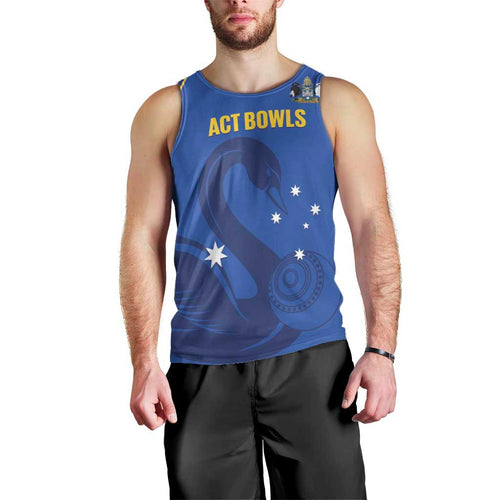 Custom ACT Bowls Australia Men Tank Top Go Australian Capital Territory Swan - Aussie Hoodie