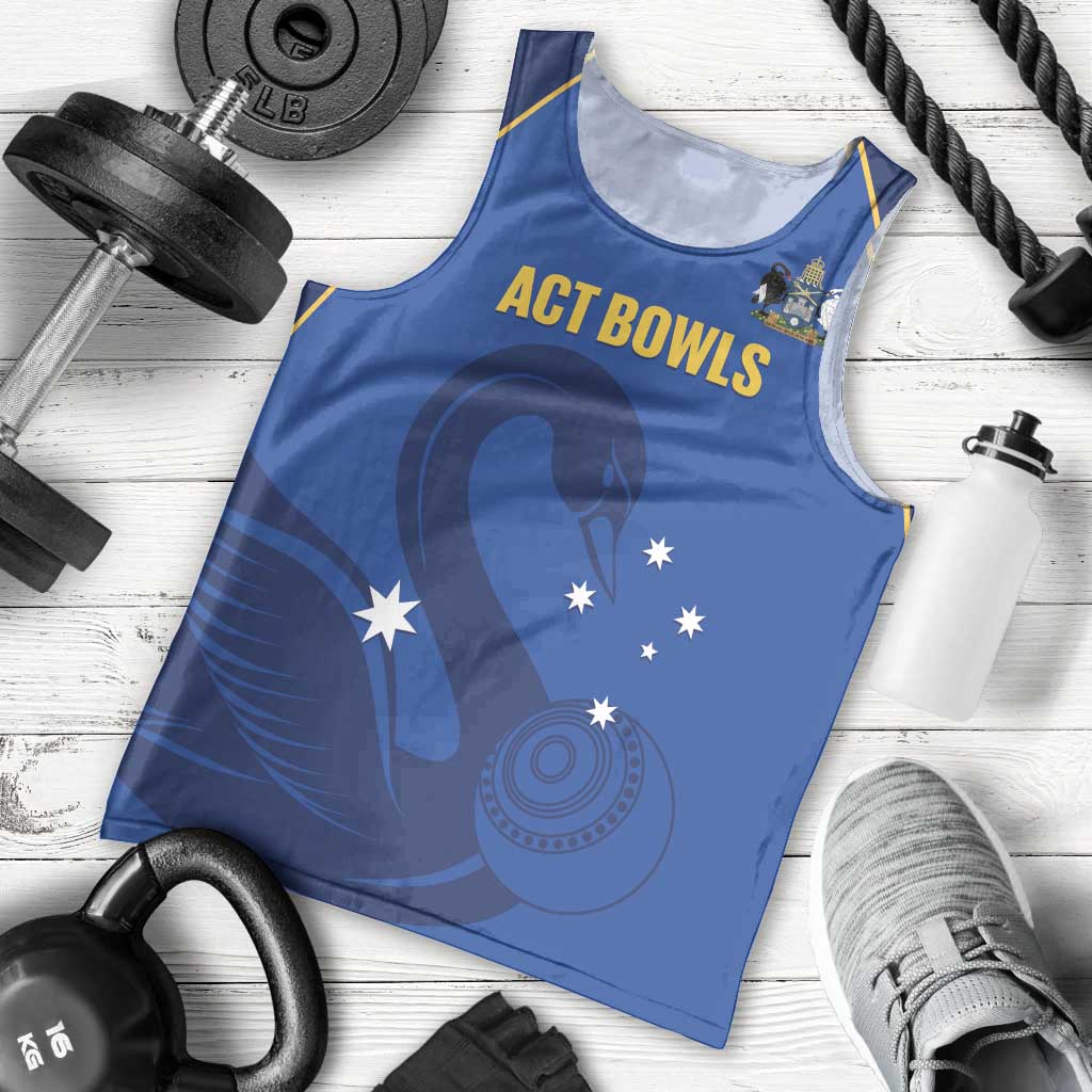 Custom ACT Bowls Australia Men Tank Top Go Australian Capital Territory Swan - Aussie Hoodie