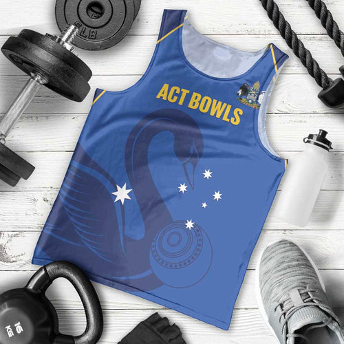 Custom ACT Bowls Australia Men Tank Top Go Australian Capital Territory Swan - Aussie Hoodie