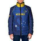 Custom ACT Bowls Australia Padded Jacket Go Australian Capital Territory Swan - Aussie Hoodie