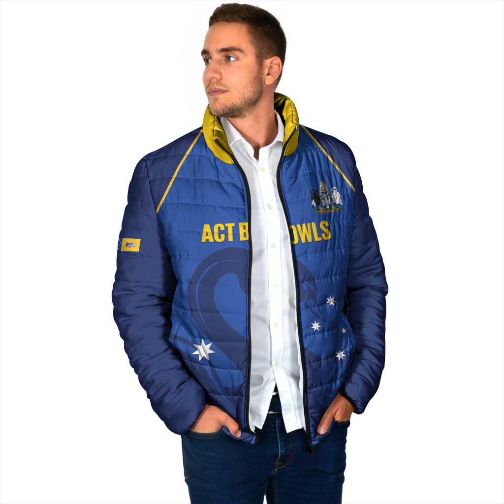 Custom ACT Bowls Australia Padded Jacket Go Australian Capital Territory Swan - Aussie Hoodie